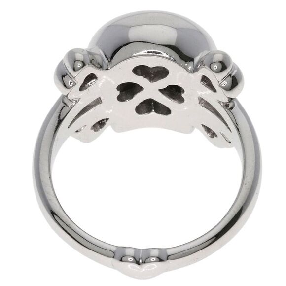DIOR Tete De Mall Skull Diamond #55 Ring 18K White Gold Women's - Picture 5 of 13